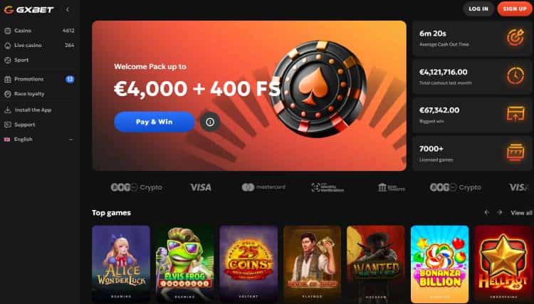 Gxbet casino’s zonder Cruks