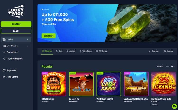 LuckyTwice geen cruks casino