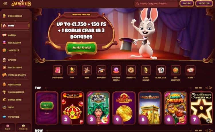 Magius casino zonder Cruks