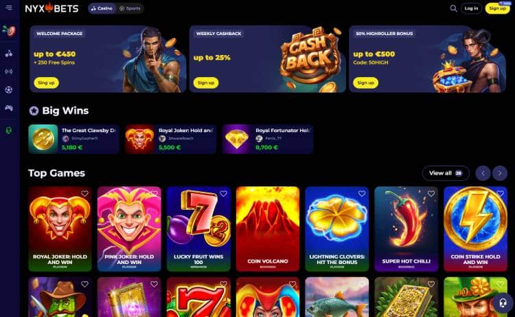NYXbets casino zonder Cruks